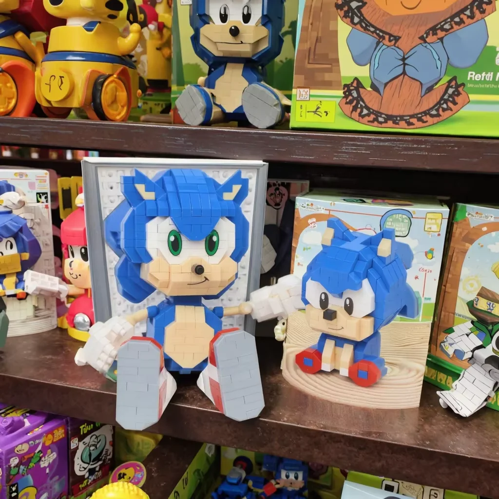 

Sonic Cartoon Building Bricks Anime Model Action Cartoon Bricks Figures Toy Assemble Educational Children's Toys Birthday Gifts