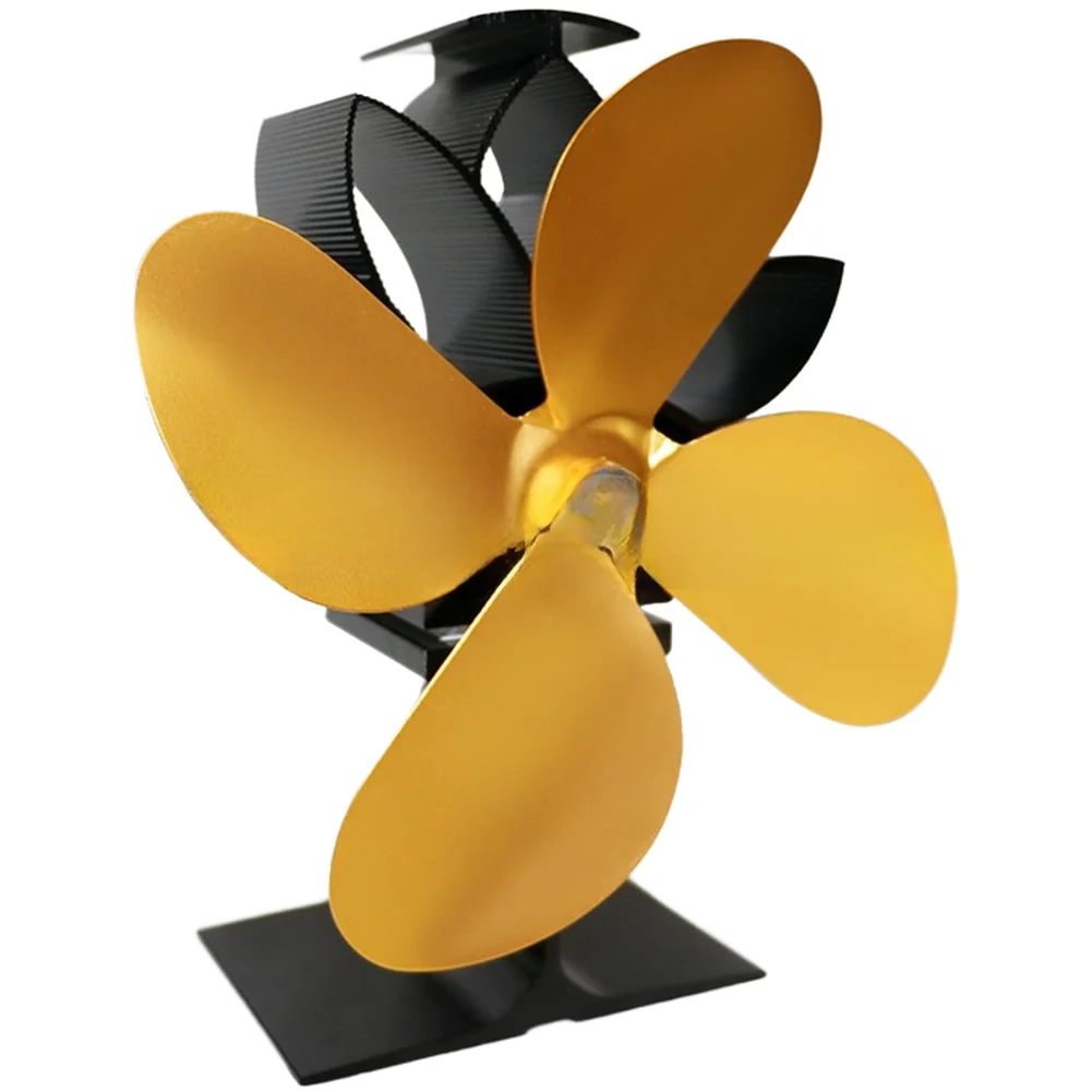 8 Colors Aluminum Alloy Heat Powered Fireplace Stove Fan Environmentally Power Fan For Wood Burning Stove Home Heating Accessory