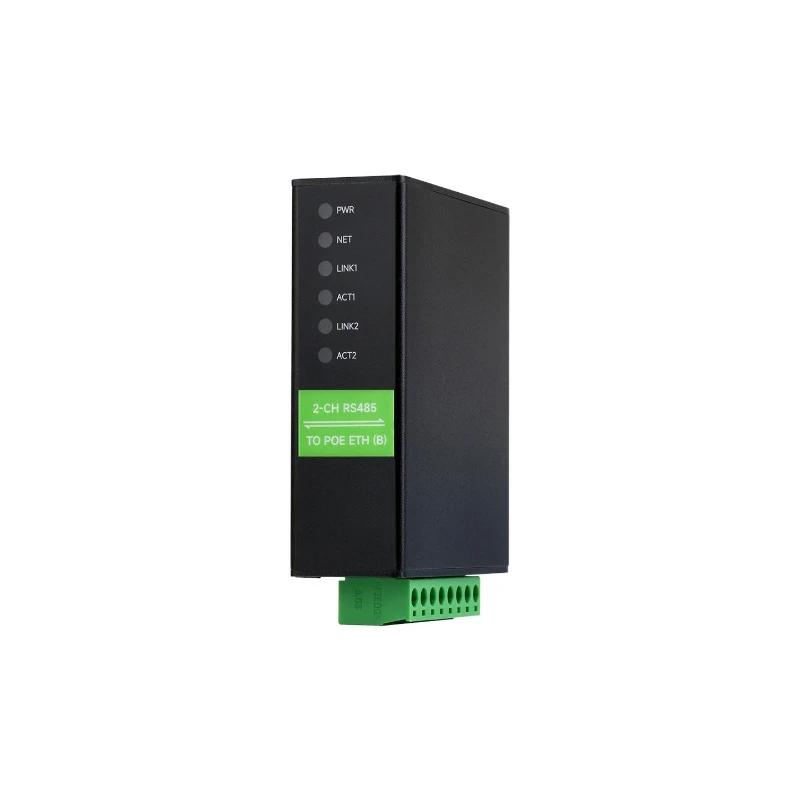 

Industrial isolation 2-way RS485 to RJ45 Ethernet PoE network port Modbus gateway, two-way transparent transmission