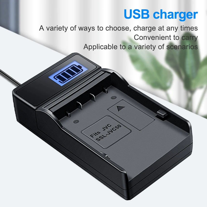 HQIX ل JVC GY-HM600 HM606 HM650 HM660 LS300 HM610 HM650EC HM600 HMQ10 HM200 HM258 JY-HM360 كاميرا SSL-JVC70 شاحن البطارية #5