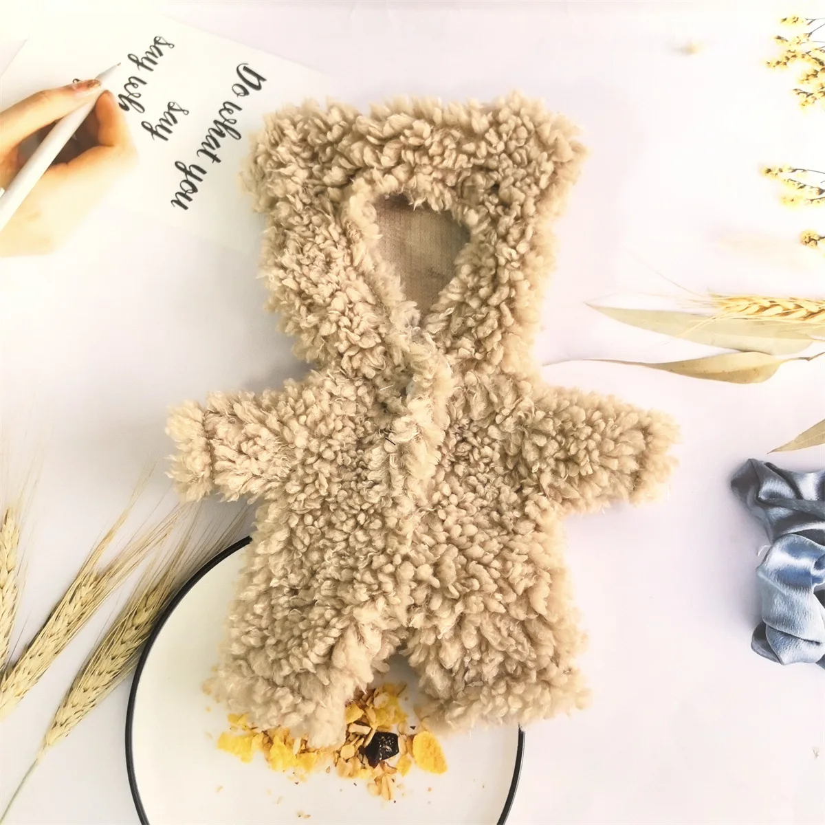 

Doll Clothes Fit 25cm Baby Doll Mellchan Toy 1/6 BJD Doll New Born Cute Soft Plush Bear Jumpsuit Suit Outfit Girls Kids Gift