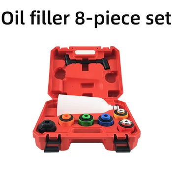 8-piece engine oil filling kit automotive filling engine oil funnel anti-spill filter for Volkswagen BMW Mercedes-Benz Toyota Ford