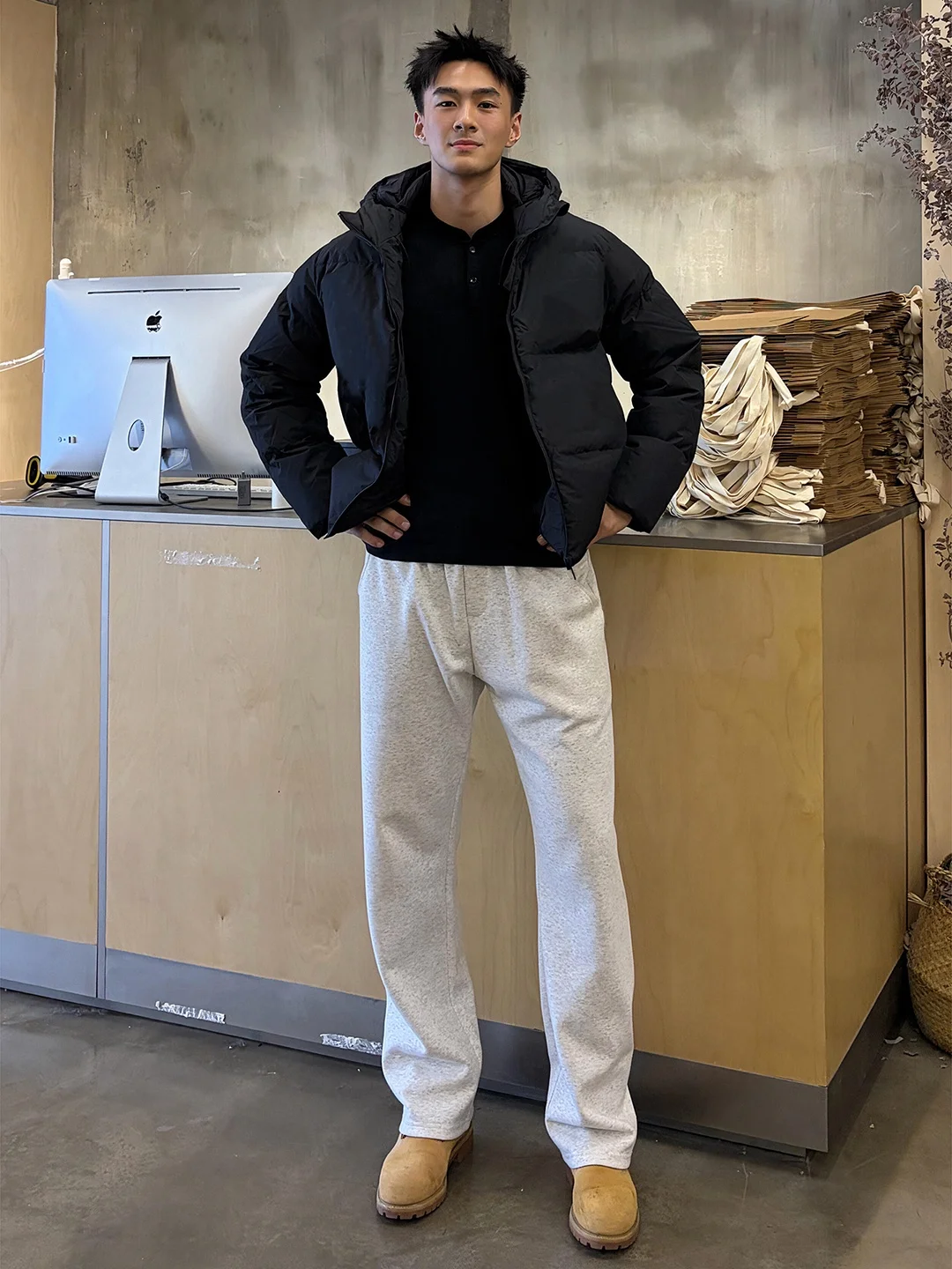 

Мужские спортивные брюки American Sle Straight Leg Floral, осенне-зимние, утепленные флисом, повседневные, для спорта