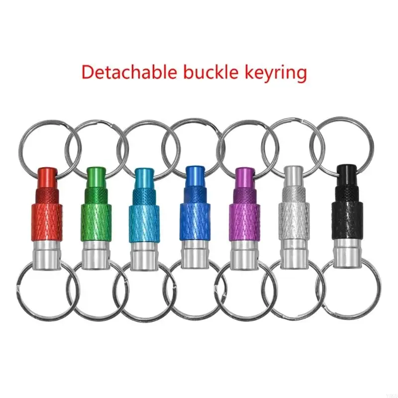 Y5GD DETACHABLE Keyring Rilis Cepat Metal Keychain Kunci Kunci Ganda Fungsional