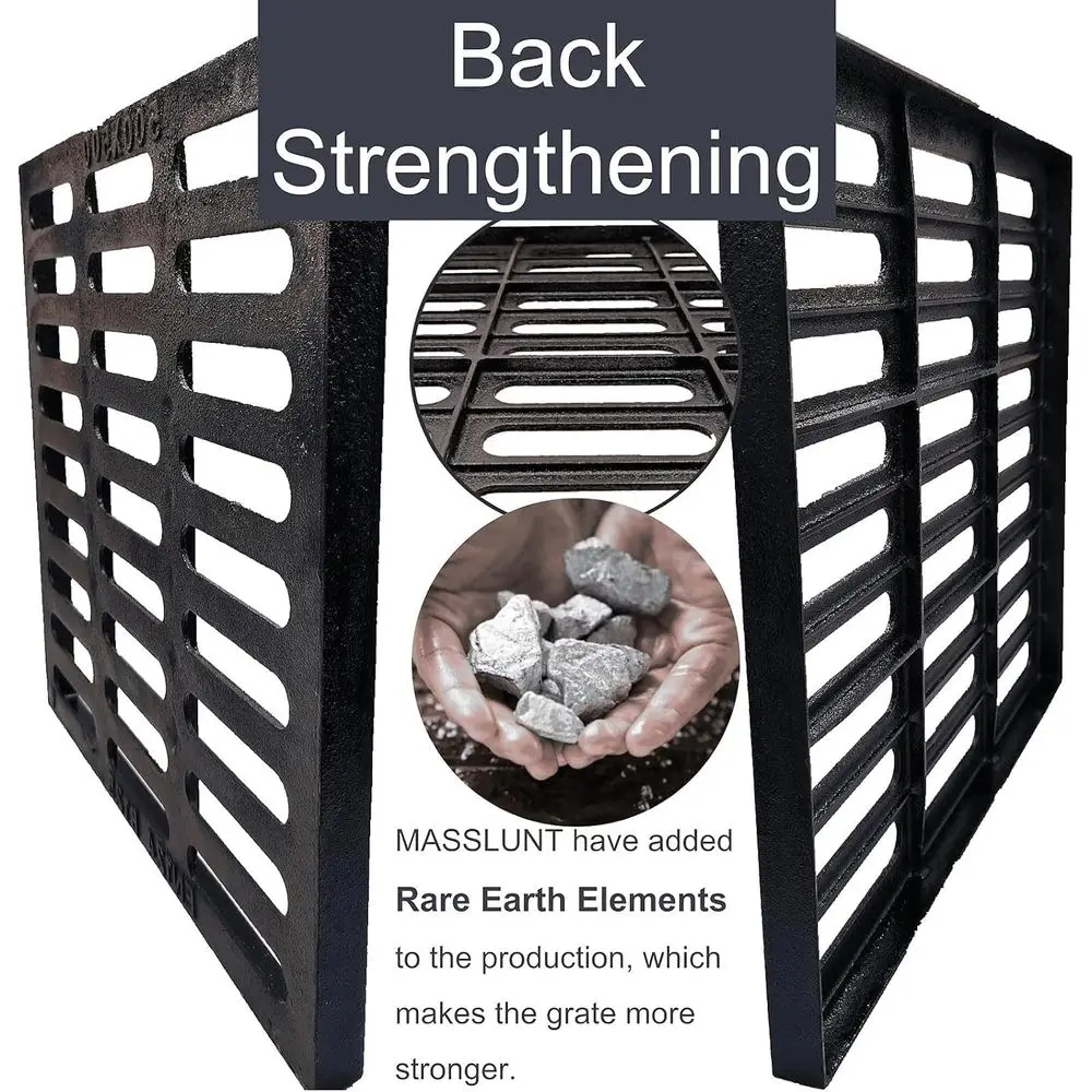 Grelha de Drenagem para Calha de Garagem 20x20 polegadas, Reforçada Classe B, Preta, para Uso Externo