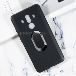 For Huawei Mate 10 Pro Mate 10Pro BLA-L29, BLA-L09 Back Ring Holder Bracket Phone Cover TPU Soft Silicone Case