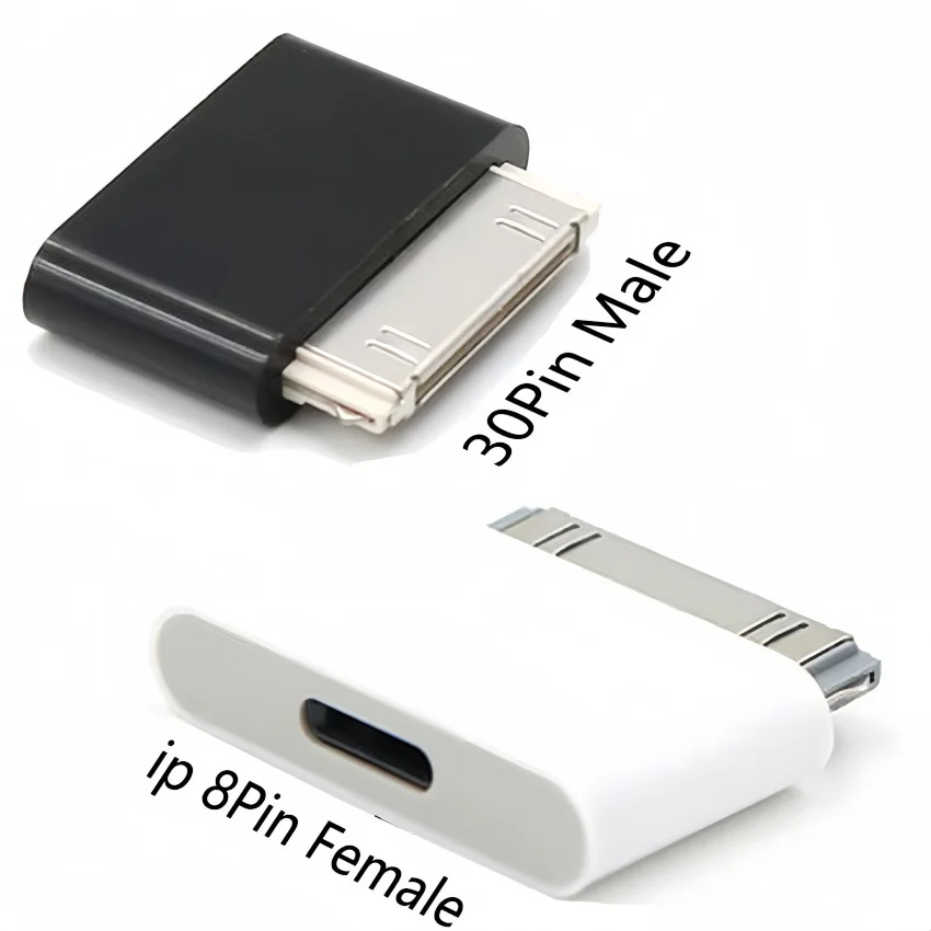 Adapter oświetlenia na 30-pinowy 8-pinowy męski na 30-pinowy żeński konwerter ładowania do iPhone'a 4 4S IPad 2 3 Kabel do ładowarki dotykowej IPod