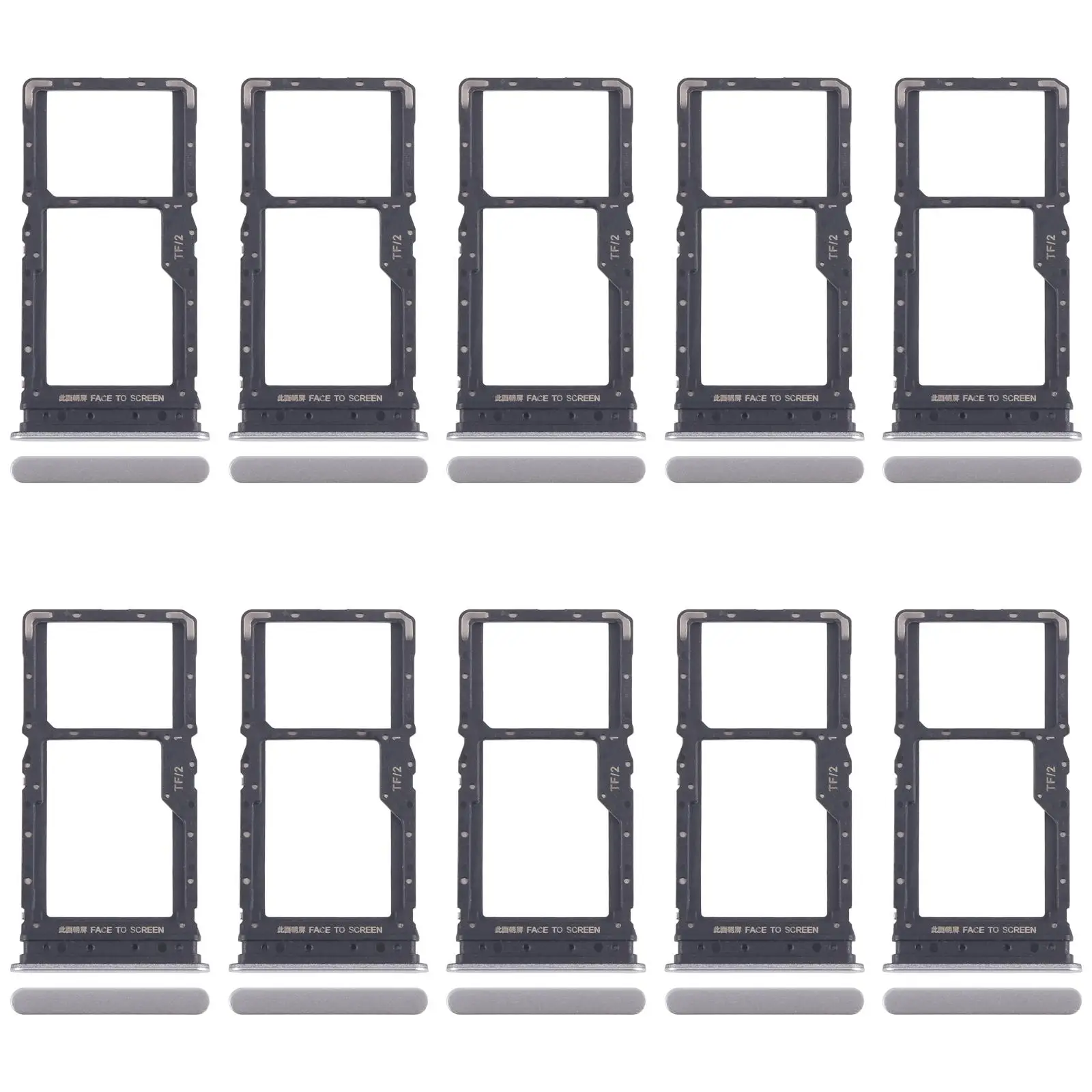 10pcs SIM Card Tray + SIM Card Tray / Micro SD Card Tray for Xiaomi Redmi 15 5G