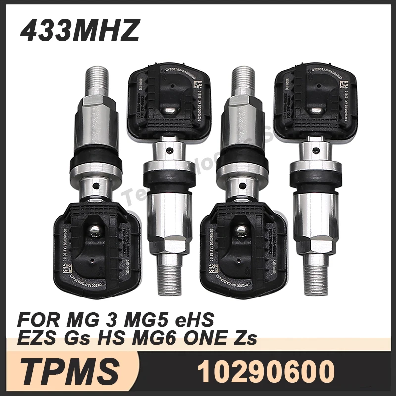 

4PCS Tire Pressure Monitoring Sensor TPMS Sensor For MG 3 5 eHS EZS Gs HS MG6 Zs ONE 10290600 433MHZ