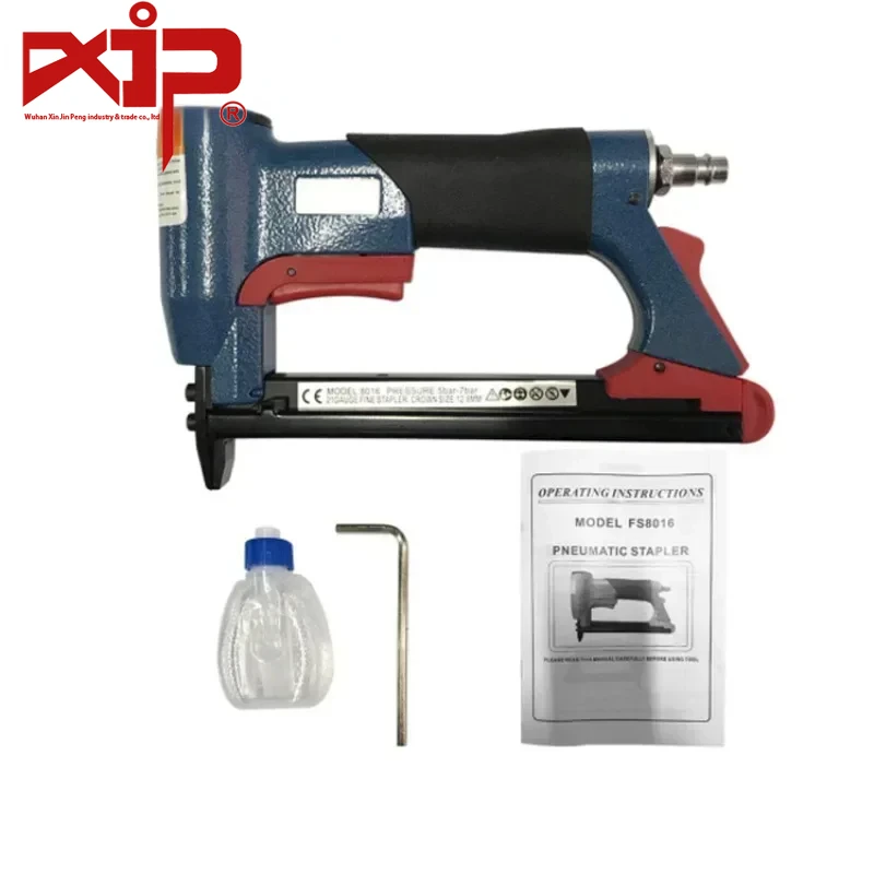 

Pneumatic Upholstery Fine Wire Stapler Continuous Firing Mode 1/2'' Crown Staples Wide Crown Stapler 8016 Air-Powered Stapler