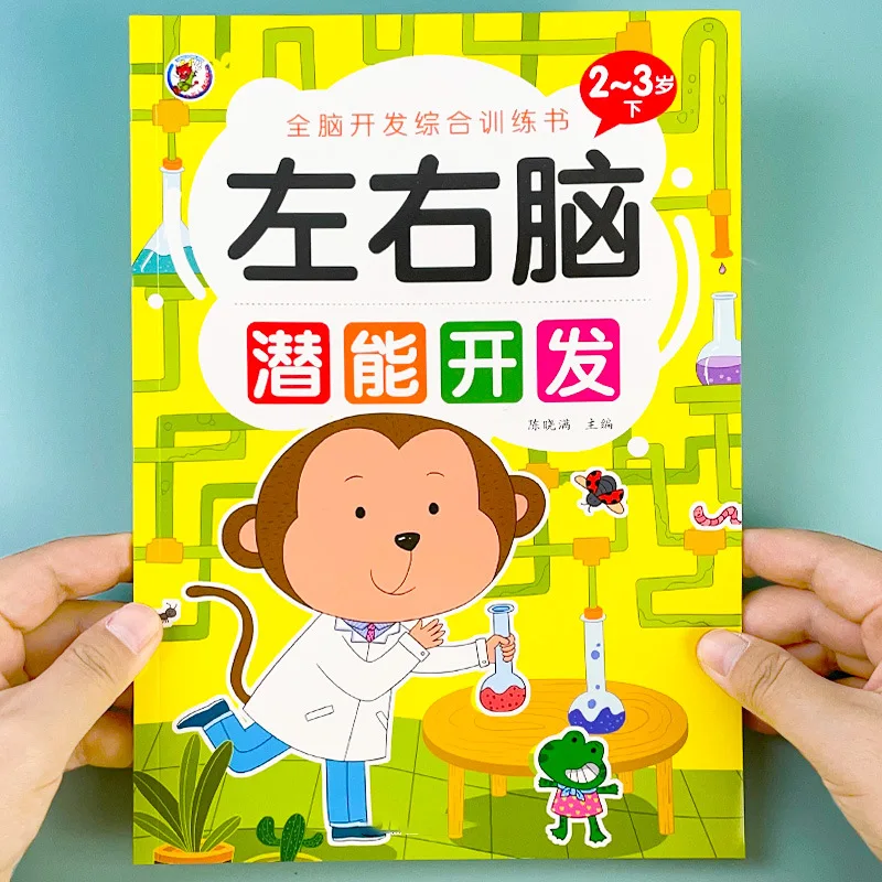Children's Left and Right Brain Potential Development Thinking Training Books 2-6 Year Old Whole Brain Intelligence Enhancement