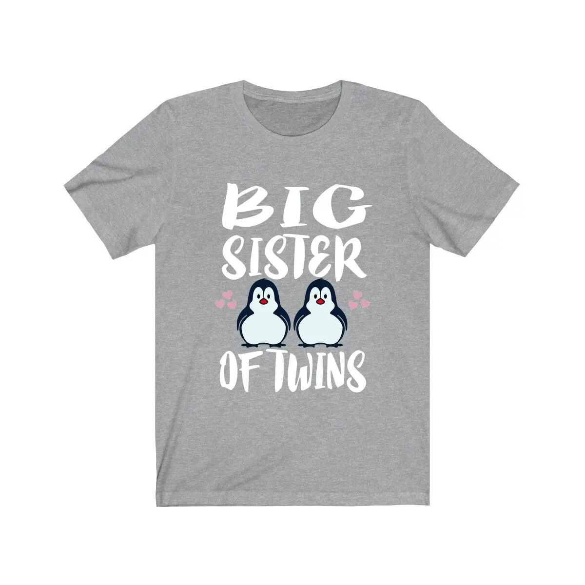 

Big Sister Of Twins Penguins T Shirt Announcement