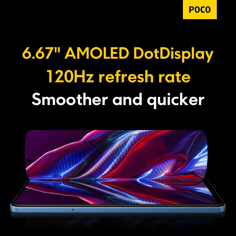 POCO-X5 الإصدار العالمي 5G الهاتف المحمول ، 120Hz AMOLED DotDisplay ، Snapdragon 695 ، NFC ، 33W الشحن السريع ، كاميرا 48MP ، 128GB ، 256GB