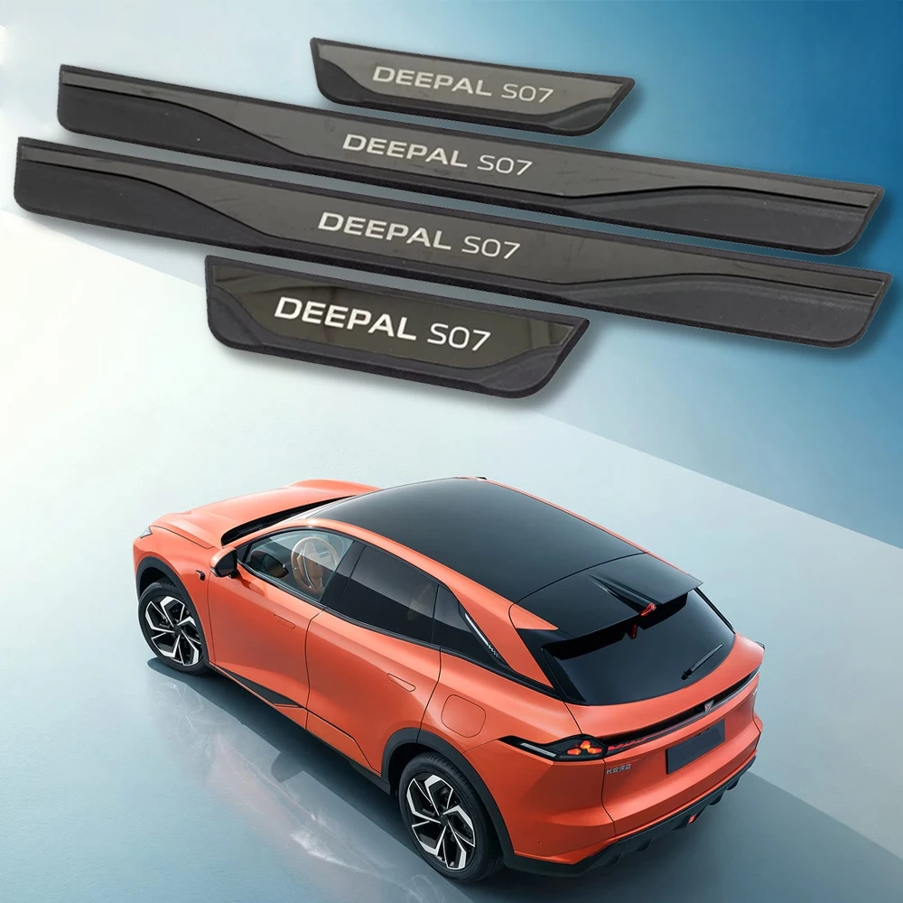 

For Changan Deepal S07 Door Sill Threshold Scuff Plate Strip Car Accessories Welcome Pedal Protector Trim Stickers 2024 2025