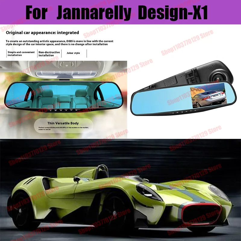 

For Jannarelly Design-X1 High definition dual lens driving recorder with front and rear dual recording reverse images Car dvr