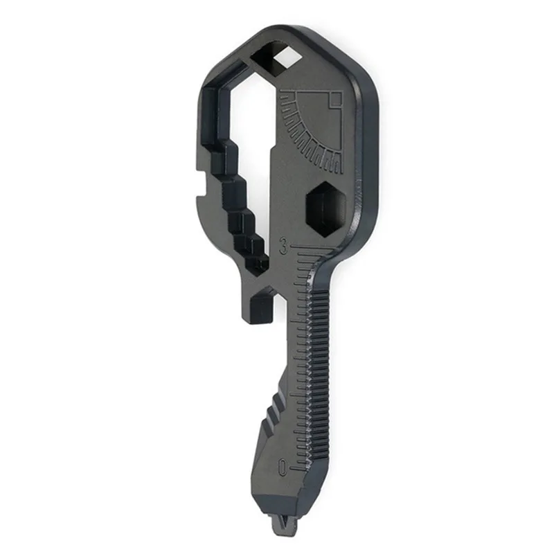 Mini herramienta portátil de acero inoxidable para exteriores, colgante 24 en 1, llave de tornillo para bicicleta