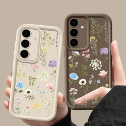 Floral Pattern Phone Case For Samsung Galaxy S25 FE S25 Edge S26 S24 S23 S22 Ultra A57 A37 A17 A56 A55 A54 A15 A16 5G Soft Cover