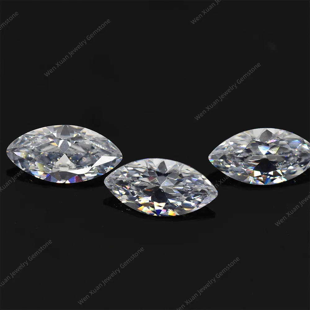 Marquise Shaped Loose Cubic Zirconia AAAAA CZ Stone 2x4mm~8x16mm Brilliant  for Jewelry Beads Wholesale