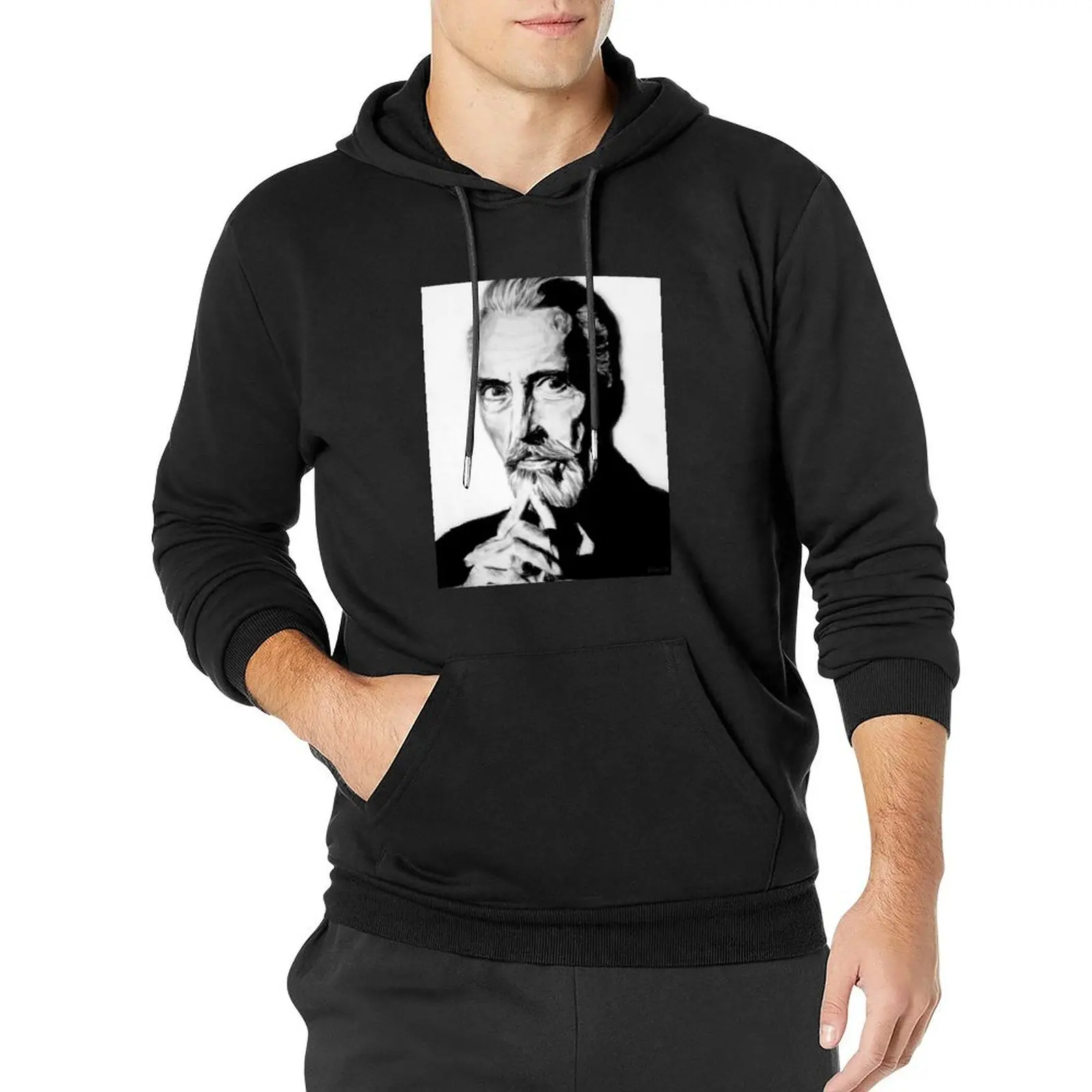 

Sir Christopher Lee Pullover Hoodie hooded shirt korean style clothes new in hoodies and blouses