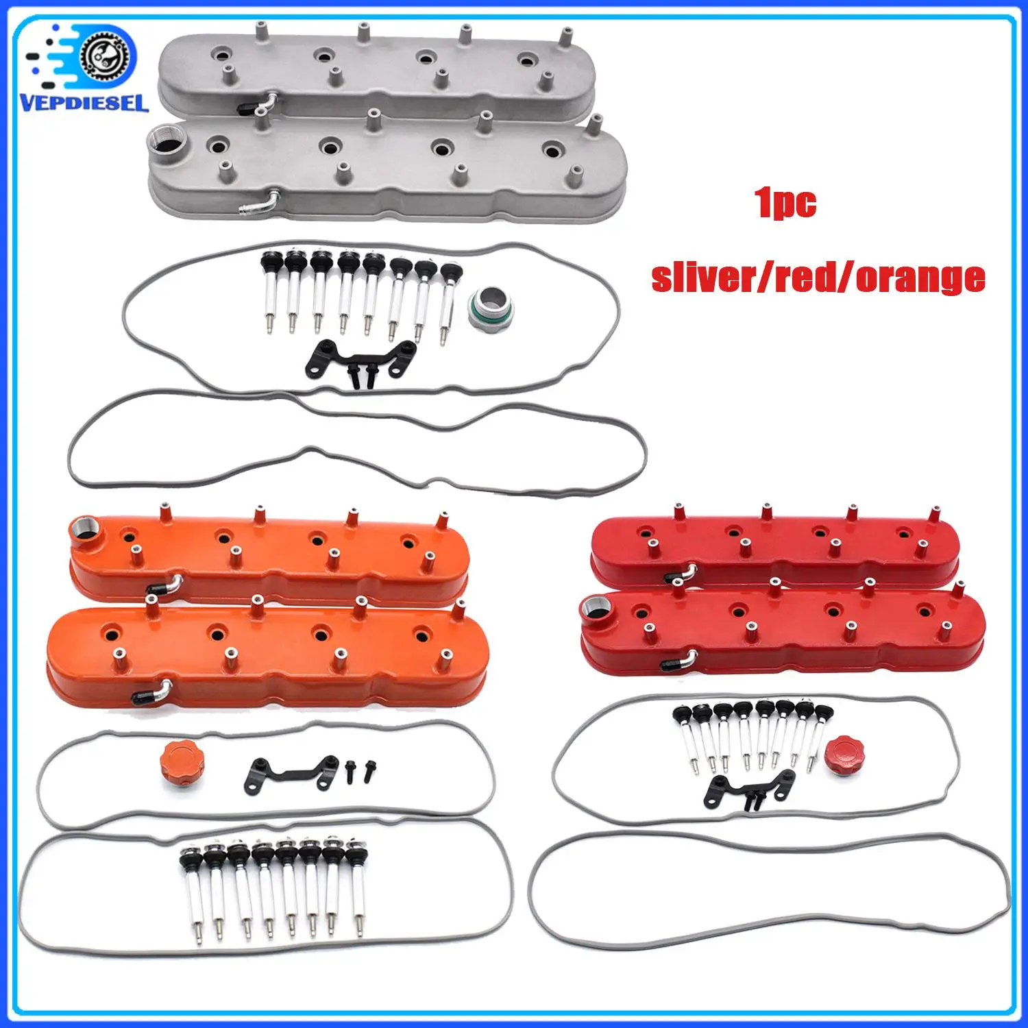 2 stücke Neue Aluminium Glanz Rot Hohe LS Ventil Abdeckungen Für Chevy LS1 LS2 LS3 LS6 Auto Teile