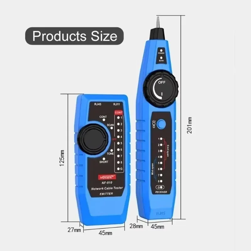 NOYAFA Network Cable Tester NF-810 Cable Tracker RJ45 RJ11 Wire Tracer Ethernet LAN Anti-Interference Line Finder Networ view 5