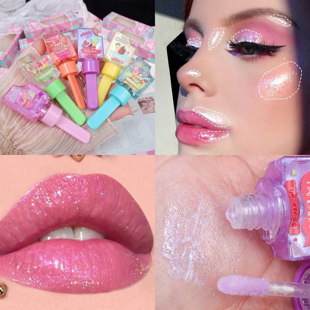 Gelei Heldere Lipgloss Waterdichte Hydraterende Glinstering Glanzende Lip Glazuur 6 Kleuren Nue Sexy Blijvende Niet Stick Cup Lippenstift Cosmetisch