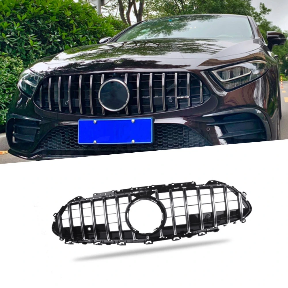 ABS Fog Lamp Grille For Mercedes Benz CLS Class C257 CLS260 300 350 450 CLS53 2019 UP Front Bumper Grill Fog Light Box GT Style