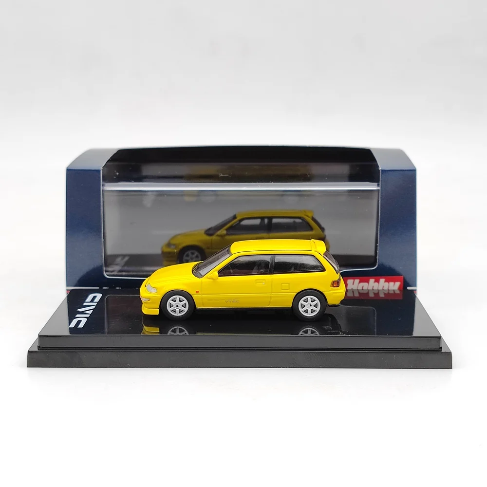 

Hobby Japan 1/64 Civic (EF9) SiR Ⅱ Cstomized Version Yellow HJ641031CY Diecast Toys Car Collection Gifts