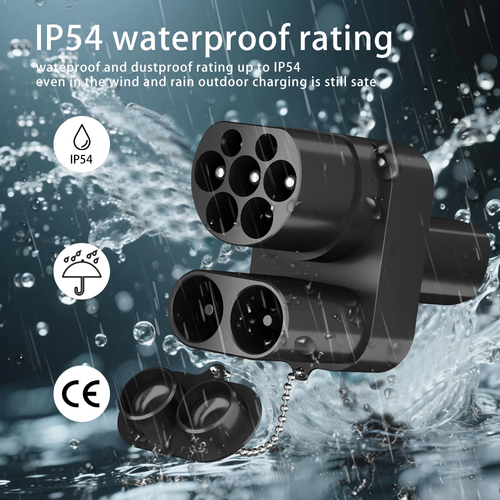 محول التيار المتناوب + تيار مستمر CCS2 إلى تسلا 250KW 250A CCS كومبو 2 ومحول Type2 إلى شاحن NACS لمحول موصل تسلا موديل 3/Y/S/X