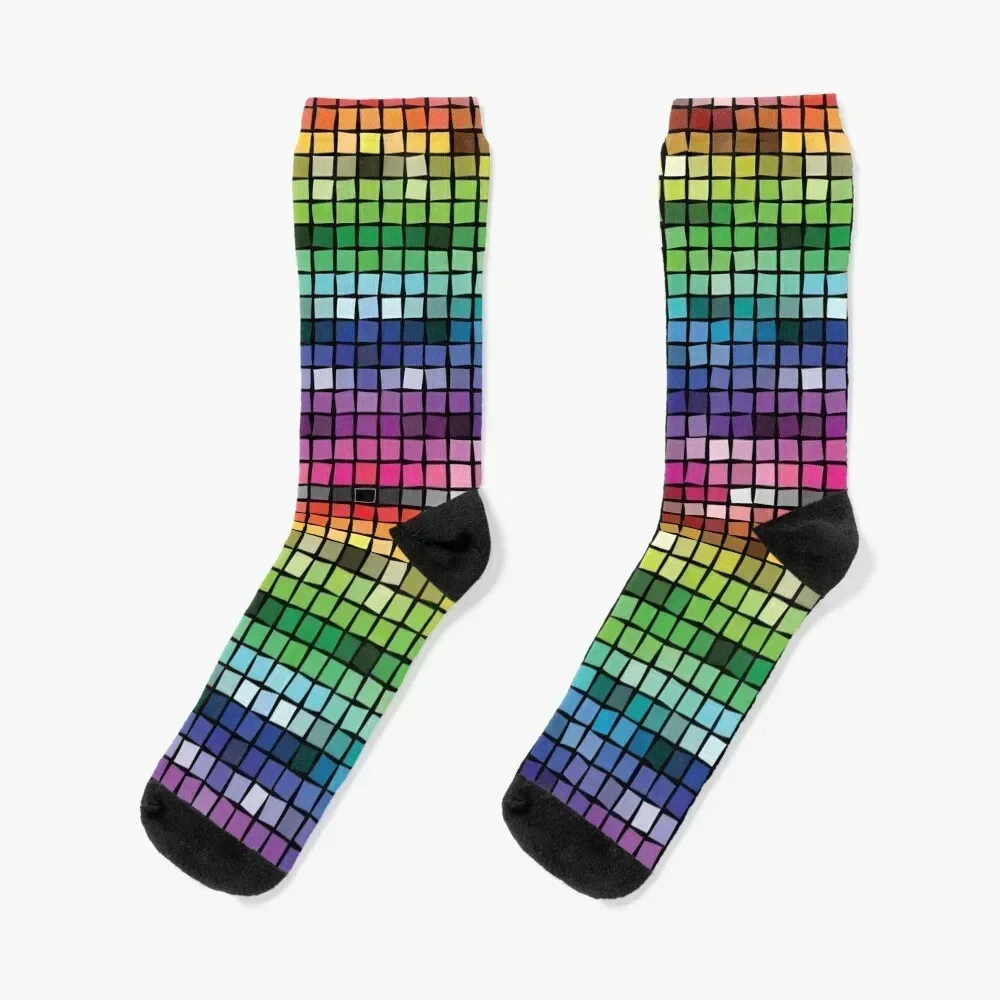 

Mosaic (Web Colors) Socks colored Novelties basketball FASHION Socks Female Men's