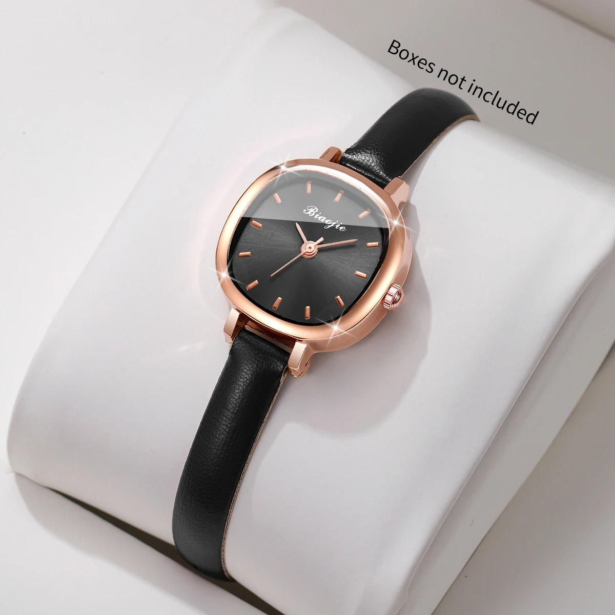 Fashion Square Dial Women Quartz Watch Simple Leather Strap Ladies Wristwatches Reloj Mujer (Without Box)