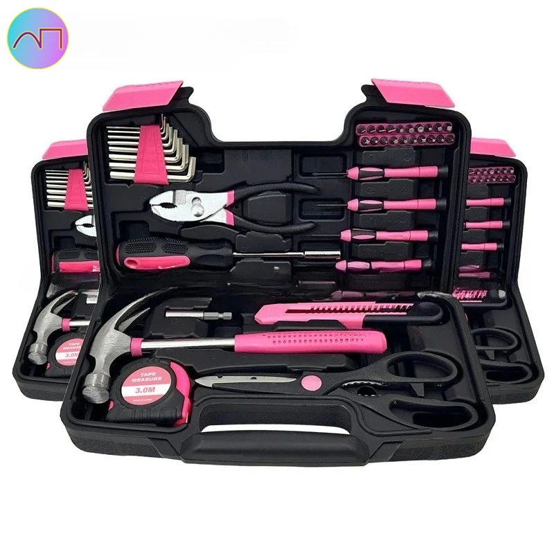 

Pink Ladies 24-piece Home Toolbox Screwdriver Hardware Tools