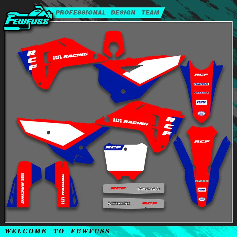 

Fewfuss For Honda CRF250R CRF 250R 2025 2026 2027 CRF450R CRF 450R 2025 2026 2027 Full Graphics Decals Stickers Kits