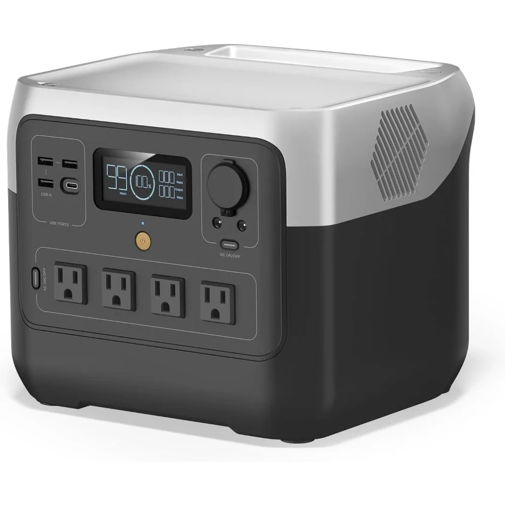 Portable Power Station RIVER 2 Pro, 768Wh LiFePO4 Battery, 70 Min Fast Charging, 4X800W (X-Boost 1600W) AC Outlets,