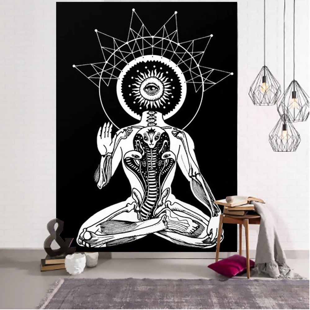 Home decoration tapestry witch high priest tarot card art  room horoscope hippie astrology halloween 