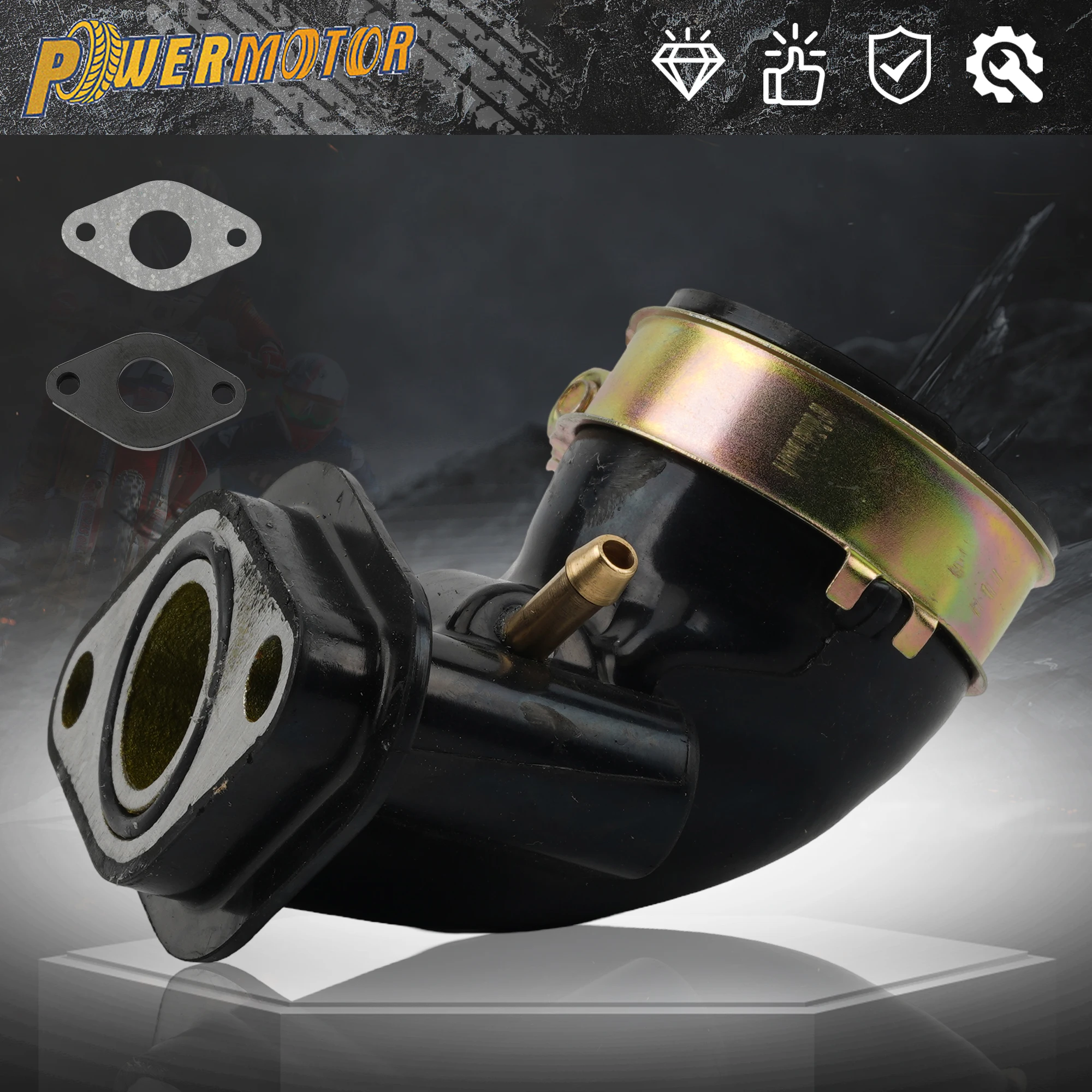 

For GY6 Engine Motorcycle Carburetor Air Inlet Interface Adapter 50cc 80cc 100cc ATV Quad Motocross Scooters Intake Manifold