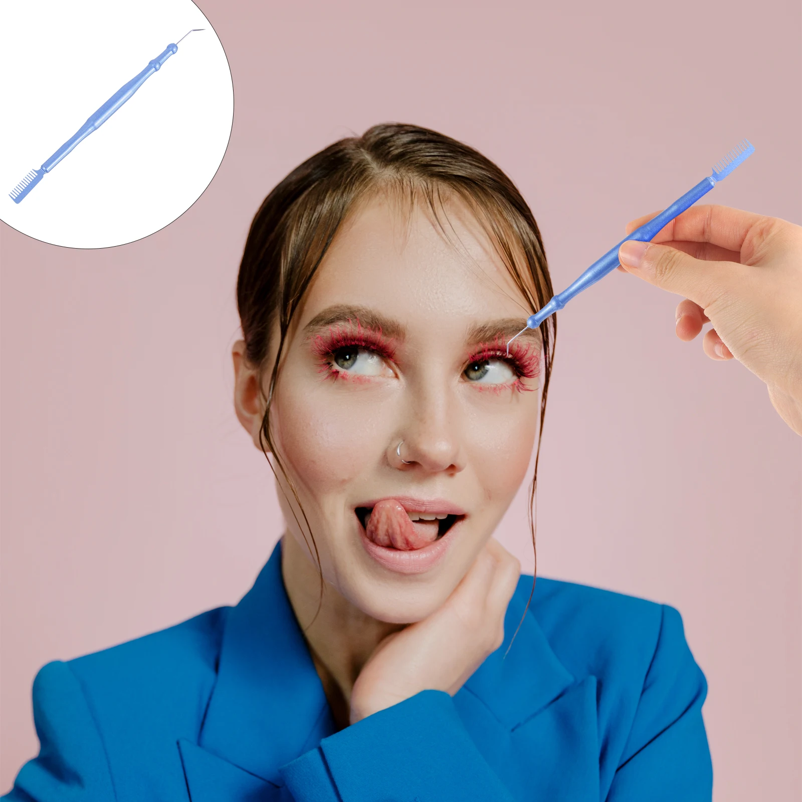 

Eyelash Lifting Stick Stainless Steel Perm Tool Scalloped Brush Separator Comb for Lashes eyelash lift kit lash perm eyelash