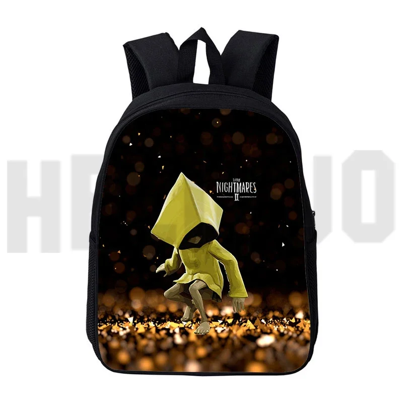 3D Print Little Nightmares 2 Backpack Children School Bags Teenages Daily Knapsack Kids Cartoon Mini Rucksack Women Travel Bags