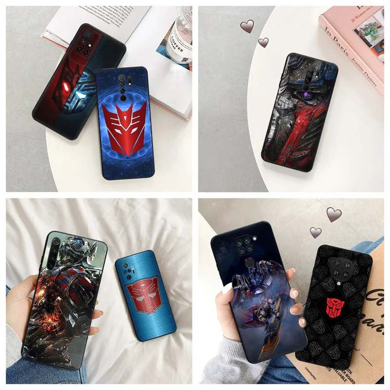 Phone Case For Redmi Note 12 Pro 11 Plus 10 Lite 10s 9 9s 9t 8 8t 7 12s 5G HEROCROSS T-Transformers Soft Camera Protective Cover