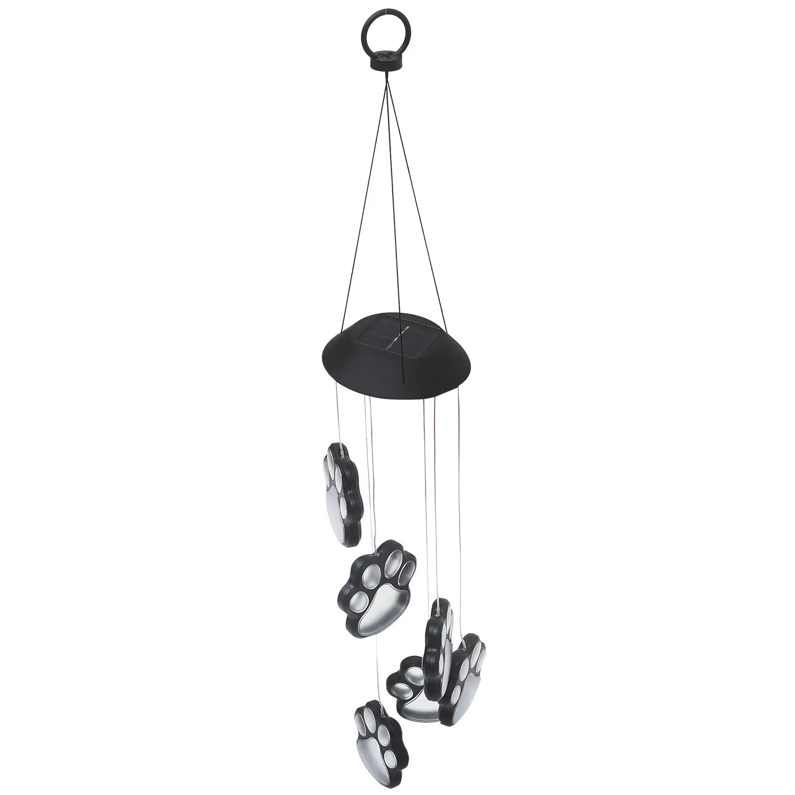 Solar Powered Wind Chime Luminous Hanging Garden Lamp Decorative Outdoor Light For Patio Balcony Compact Design Safe Material