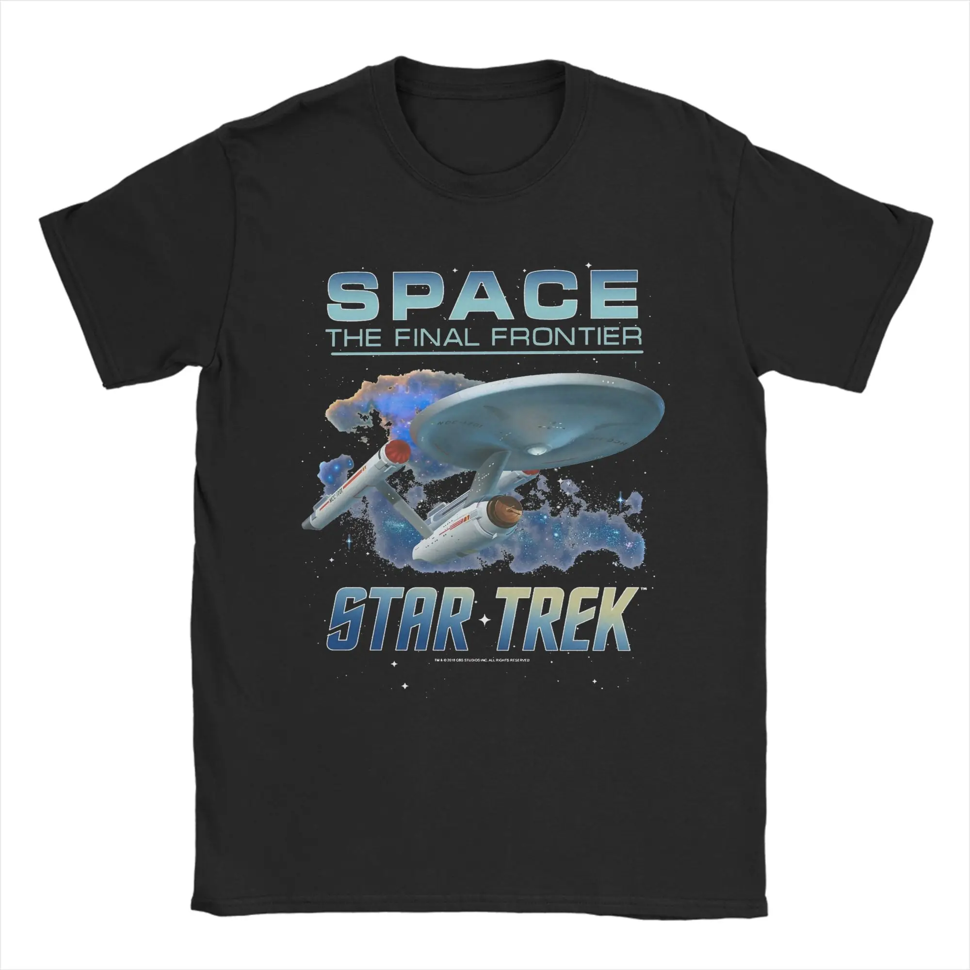 Casual Stars Treks The Final Frontier Enterprise T Shirt For Men Women Cotton Short Sleeve  Crewneck Summer TopsTops