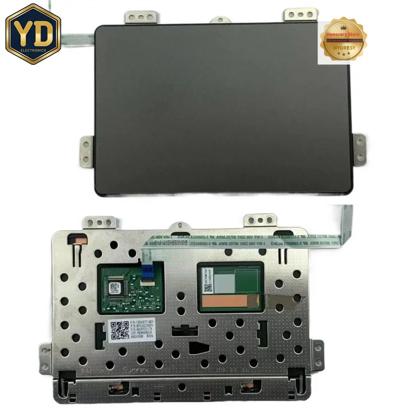 YD Original para Lenovo Yoga 530-14IKB Touchpad Mouse Trackpad con Cable PK09000K410 Gris