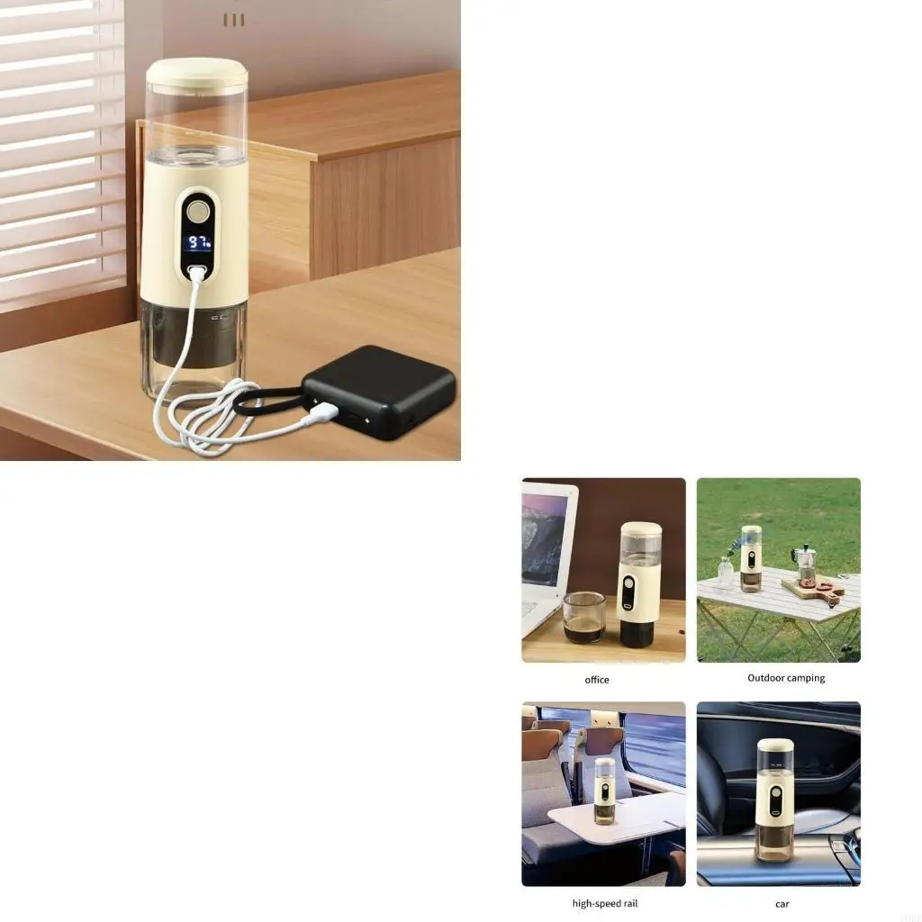 Travel Intelligent Coffee Maker 2500mAh Convenient and Easy Cleaning Present for Espresso Lovers for Brews Coffee Easily