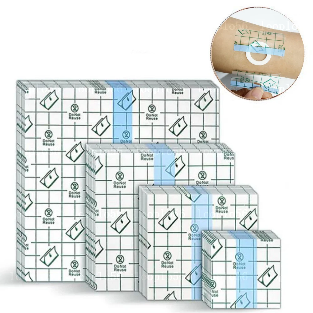 Transparent Tape Medical PU Film Adhesive Plaster Waterproof Anti-allergic Medicinal Wound Dressing Fixation Tape With Ring