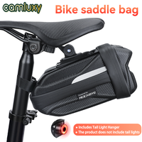 Camluxy Bicycle Saddle Bag Shockproof MTB Road Bike Rear Seat Bags with Hard EVA Shell 2L Large Capatity Can Hang Tail Lights