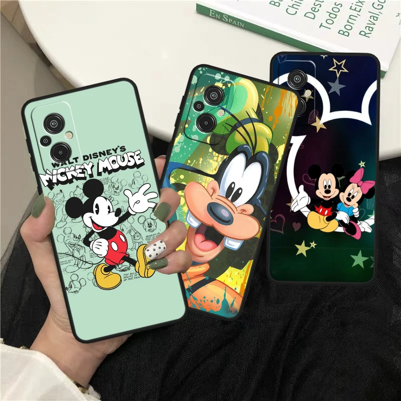 

Disney Mickey Mouse For Xiaomi Redmi K60 12C 12 11A A1 11 10C 10X 9T 9C 9AT 8A Pro Silicone Black Phone Case