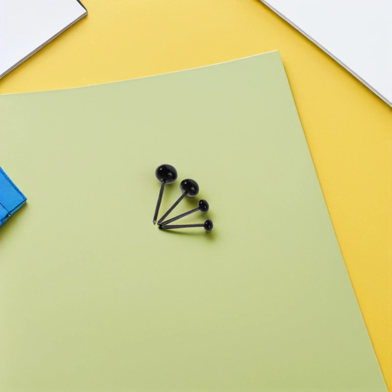 

400Pcs Safety Craft Eyes 3mm 4mm 5mm 6mm Black Glass Realistic Eyeballs for Needle Felting Stuffed Animal Making