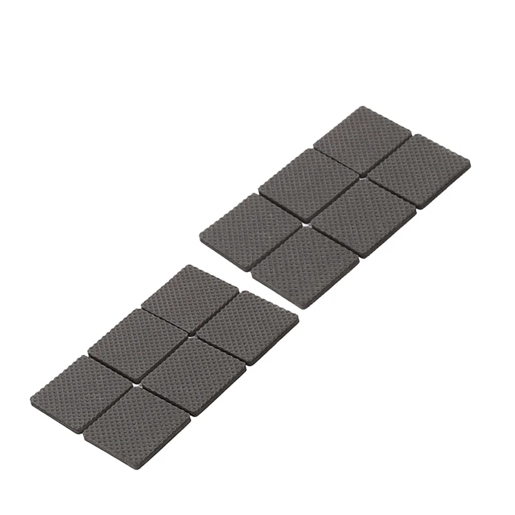 

12pcs Table Mat Non-Slip Self-adhesive Pads Floor Silent Protectors Feet Cover for Furniture Table Chair 45x45cm (Square Black