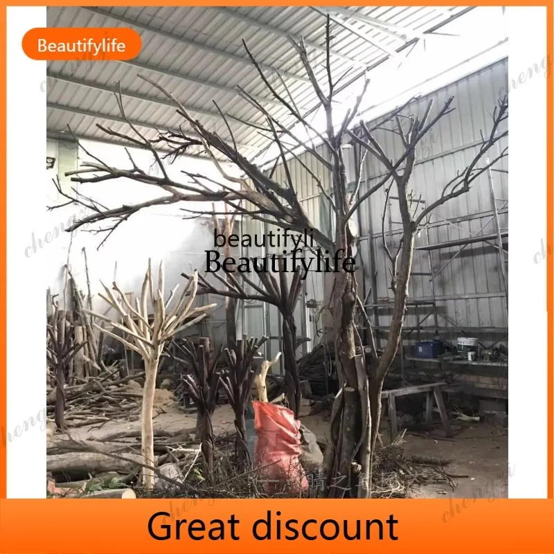A09  Simulation Dead Tree Large Real Trunk Fake Trees Props Tree Hotel Living Room Coffee Shop Decoration