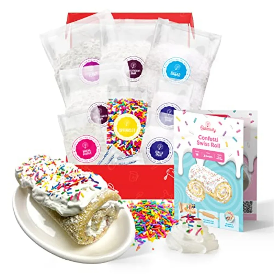 Baking Kit For 6-12 Real Jelly Cake Making Set With Pre-Measured Ingredients Cake Decorating For Girls And Boys With Cream And